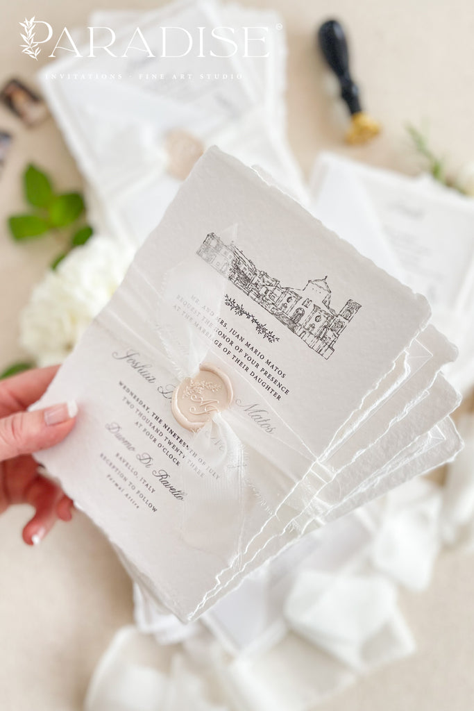 Alsatia Handmade Paper Wedding Invitation Sets