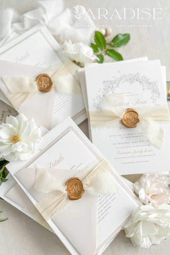 Amalie Floral Wedding Invitations