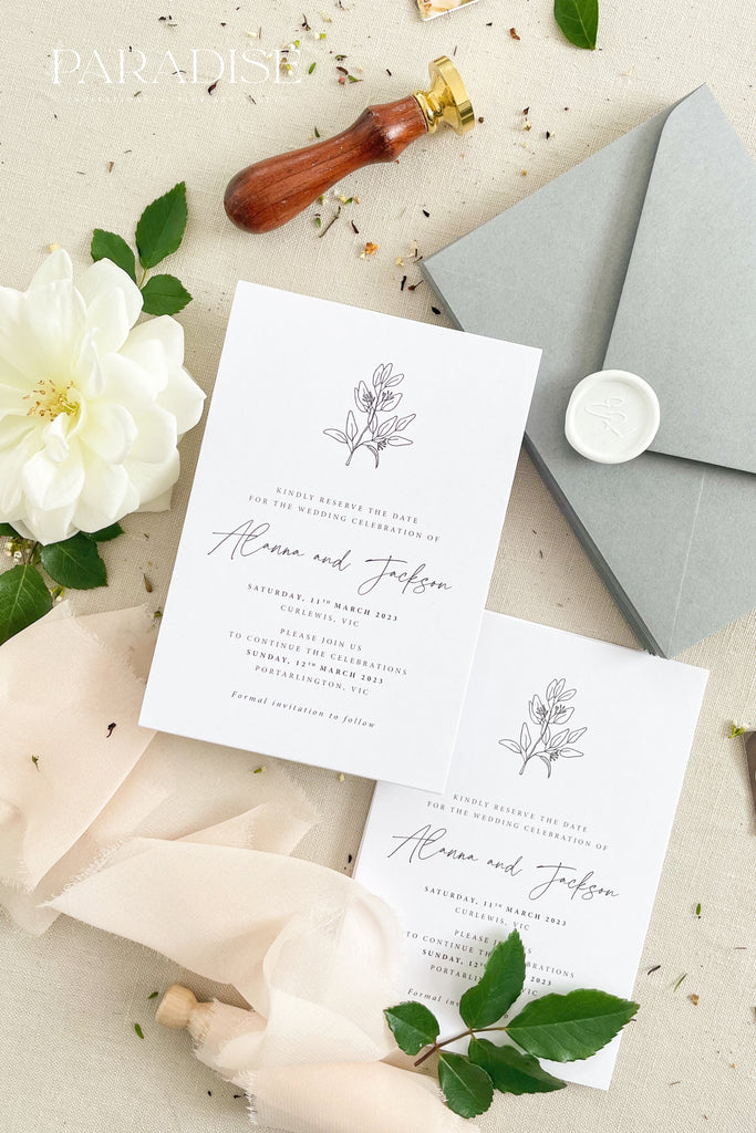 Bernicia Floral Save the Date Cards