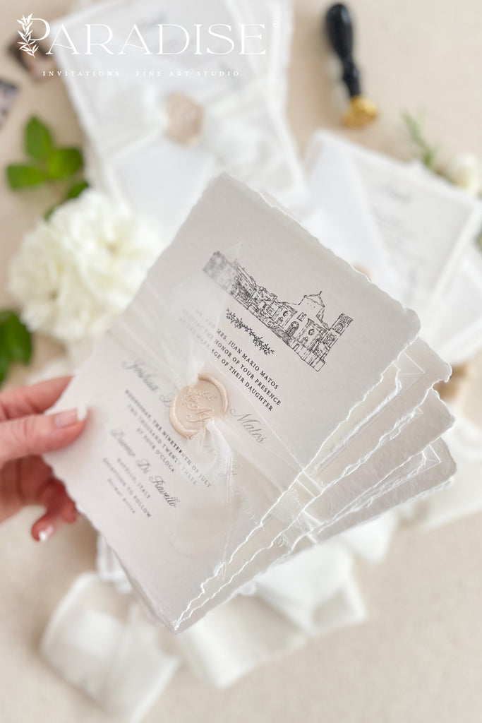 Alsatia Handmade Paper Wedding Invitation Sets