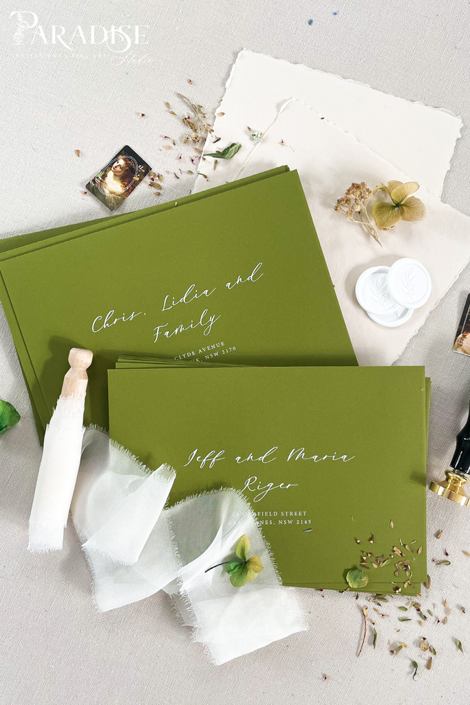 Leaf Envelopes and White Ink Printing