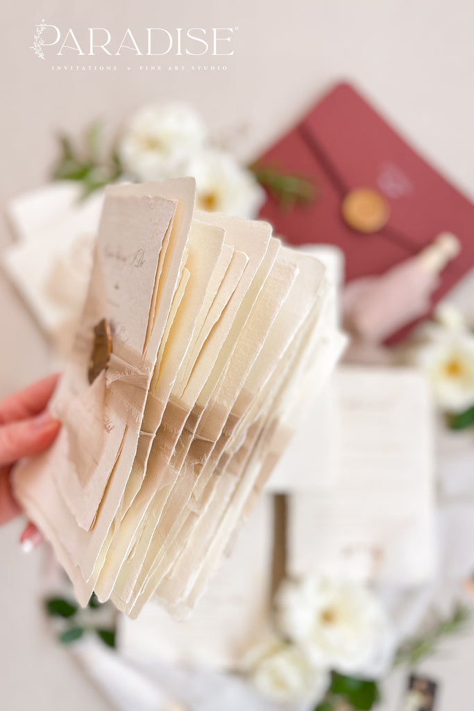 Veronica Handmade Paper Wedding Invitation Sets