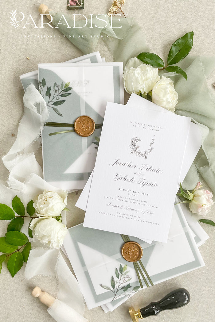 Laure Vellum Wedding Invitations