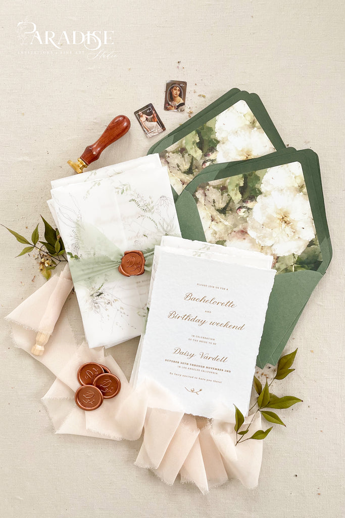 Charlize Handmade Bachelorette Invitation Sets