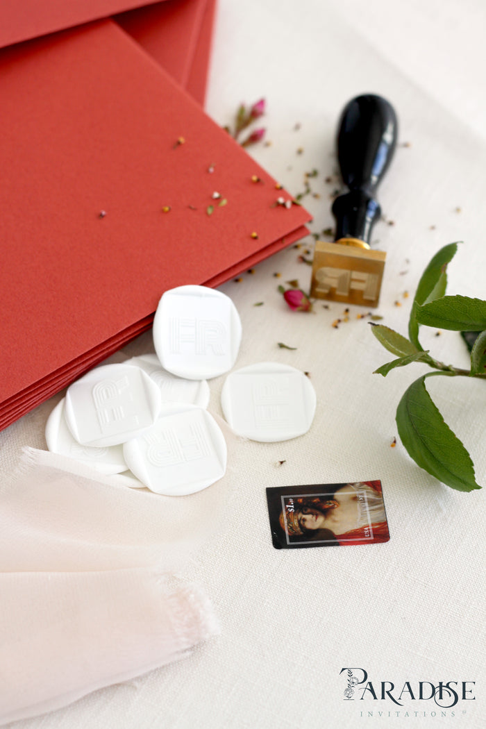 Square White Wax Seals