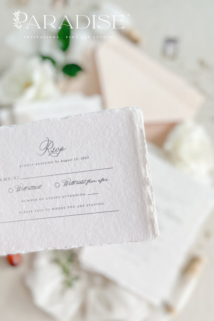 Virginie Handmade Paper Wedding Invitation Sets