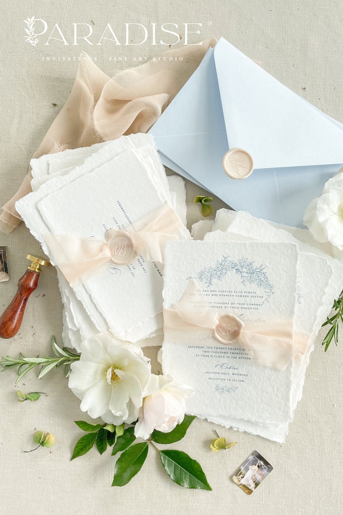 Blandine Handmade Paper Wedding Invitation Sets