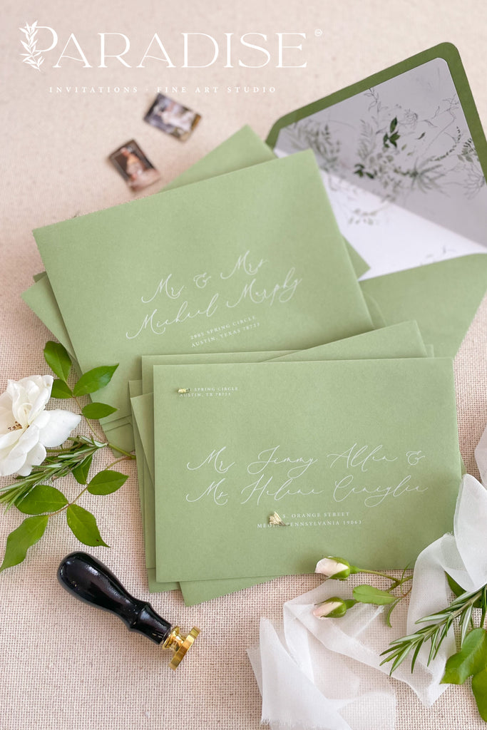 Pear Envelopes and White Ink Printing