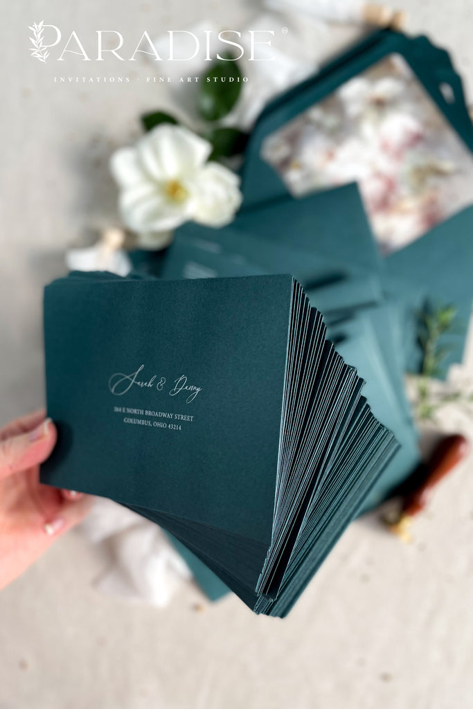 Emerald Envelopes and White Ink Printing, Envelope Liners