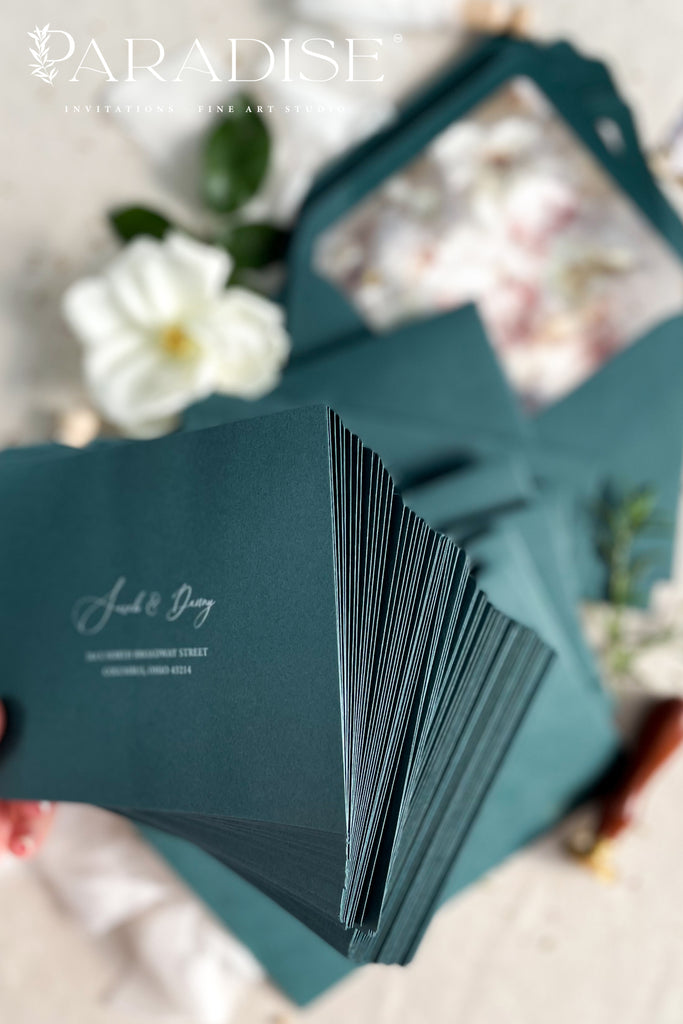 Emerald Envelopes and White Ink Printing, Envelope Liners