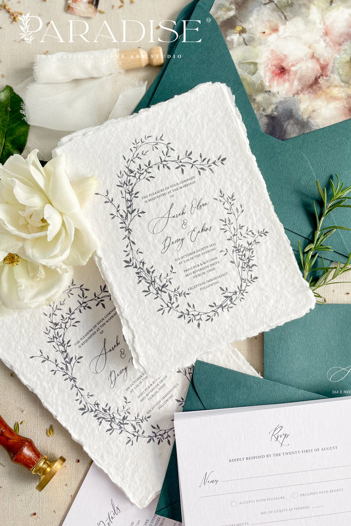 Nadine Handmade Paper Wedding Invitation Sets