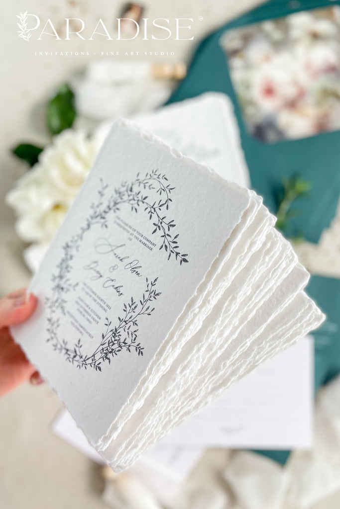 Nadine Handmade Paper Wedding Invitation Sets