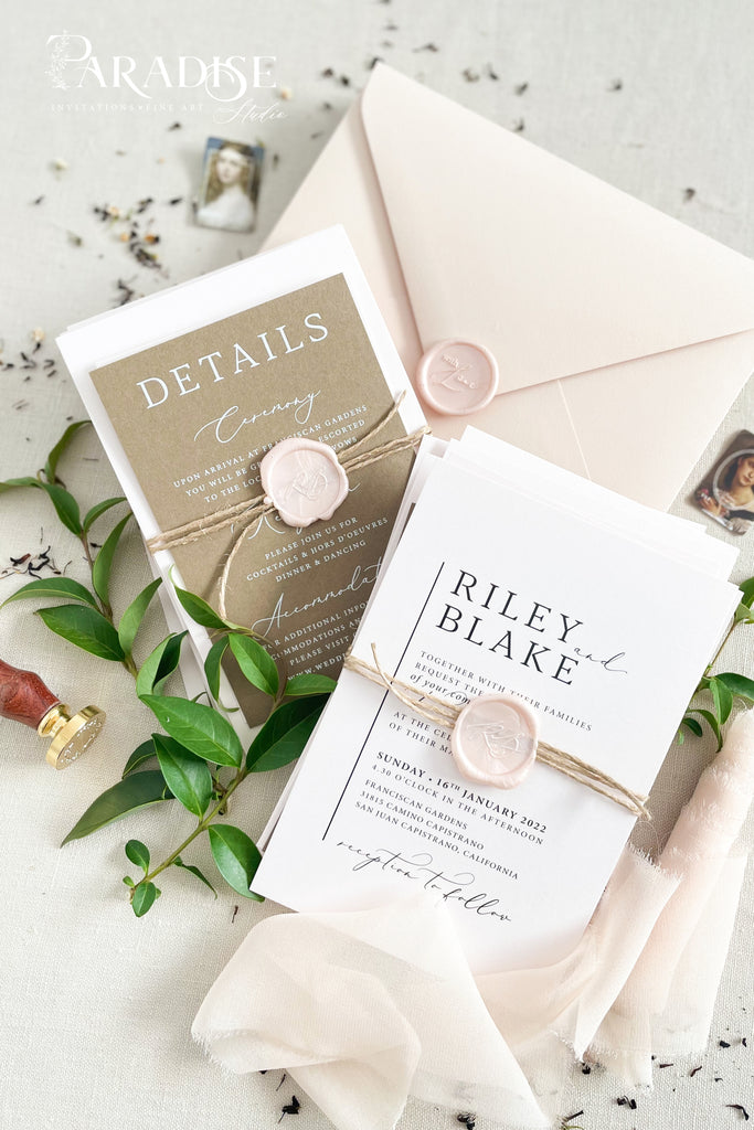 Silas Modern Wedding Invitation Sets