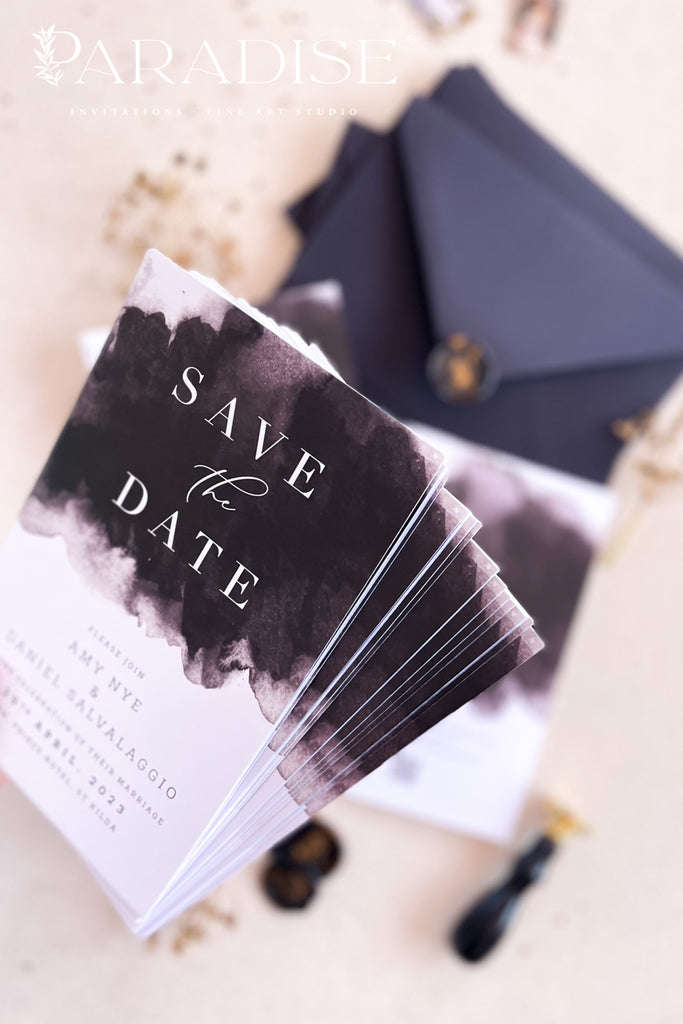 Frances Black and White Save the Date Cards