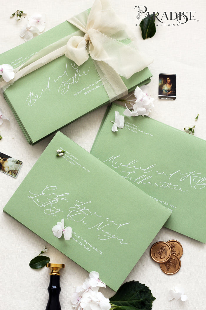 Pear Envelopes White Ink Printing