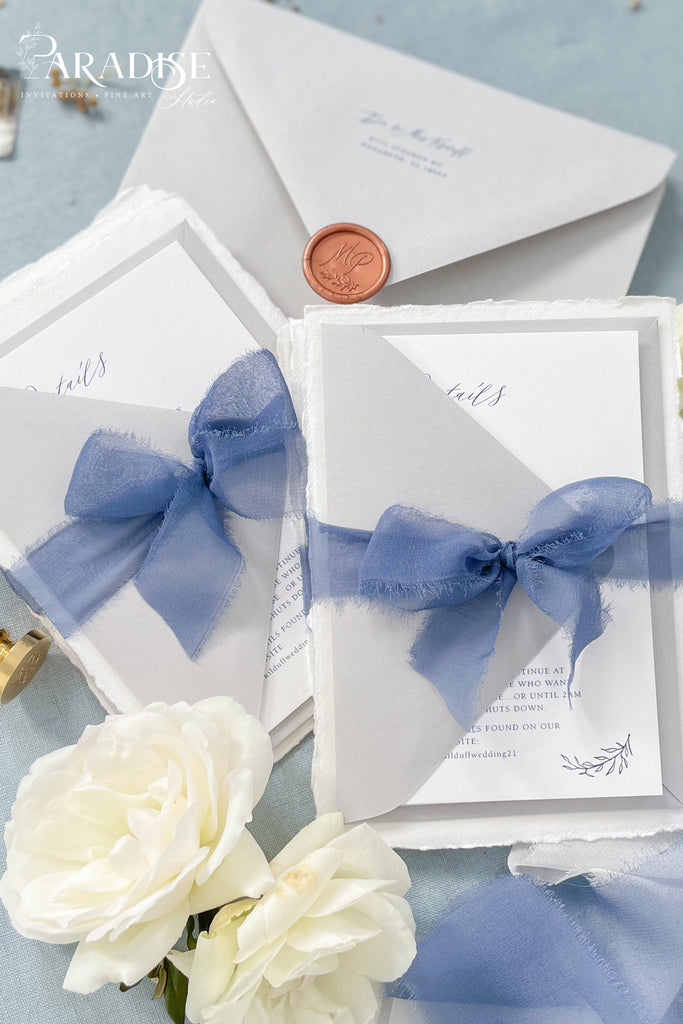 Vanessa Handmade Paper Wedding Invitation Sets