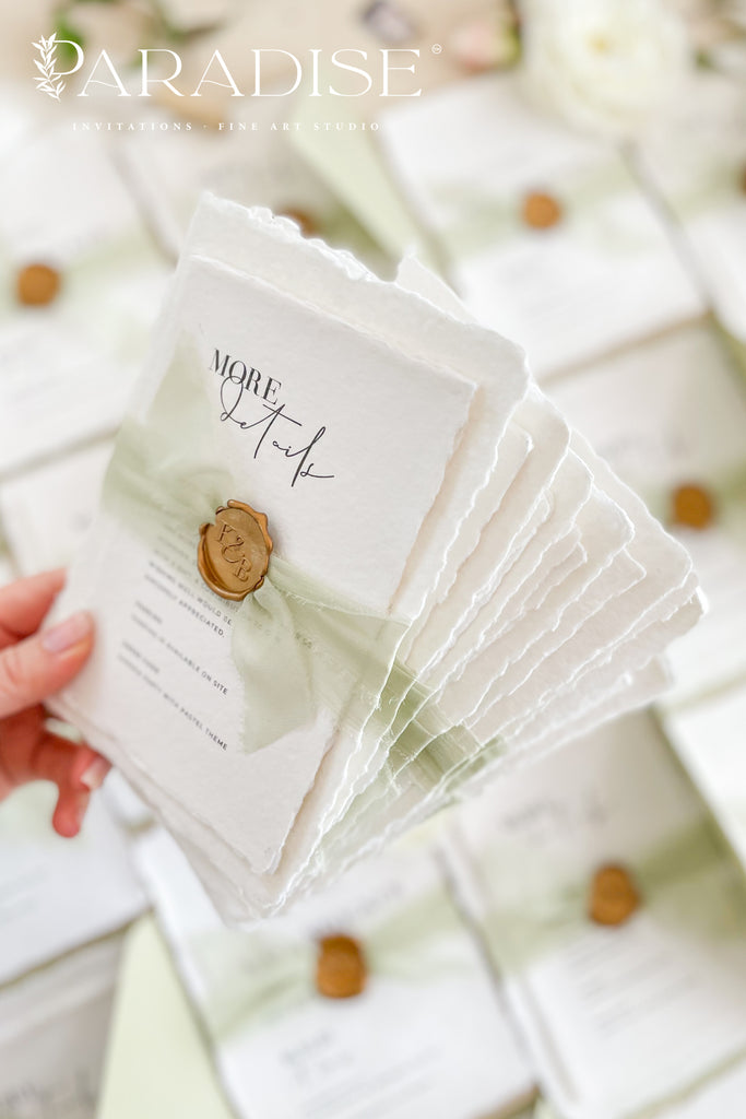 Francena Handmade Paper Wedding Invitation Sets