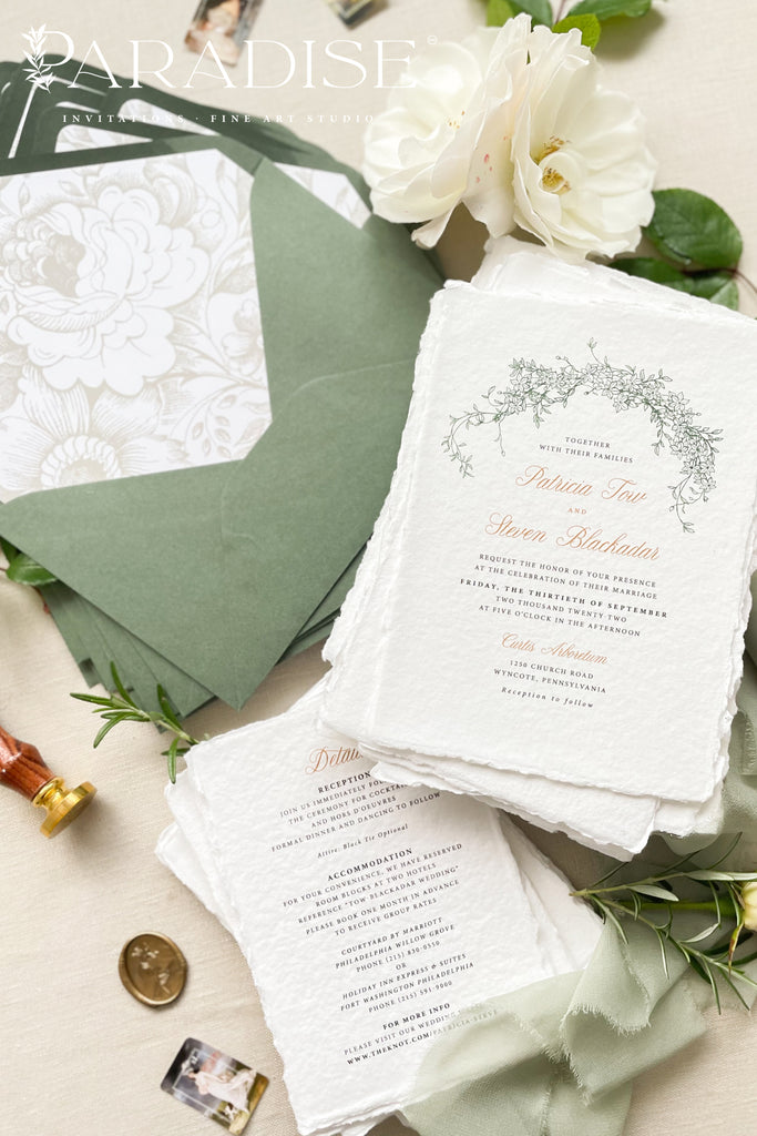 Antonine Handmade Paper Wedding Invitation Sets