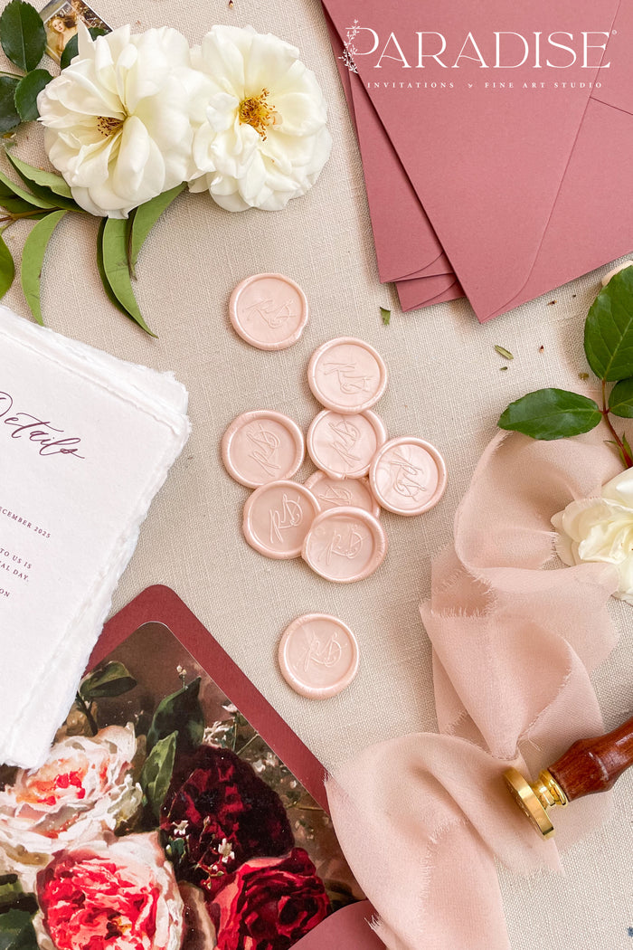 Blush Metallic Custom Wax Seals