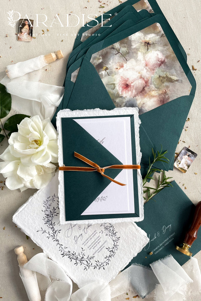 Nadine Handmade Paper Wedding Invitation Sets