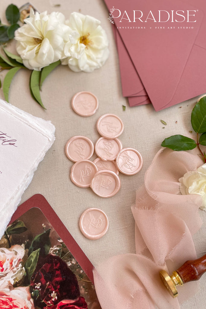 Blush Metallic Custom Wax Seals