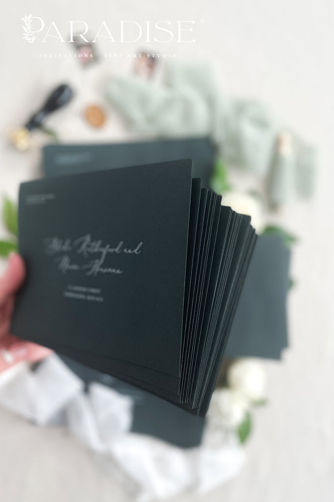 Hunter Green Envelopes and White Ink Printing