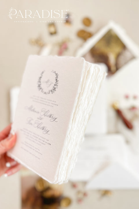Oakley Handmade Paper Wedding Invitation Sets