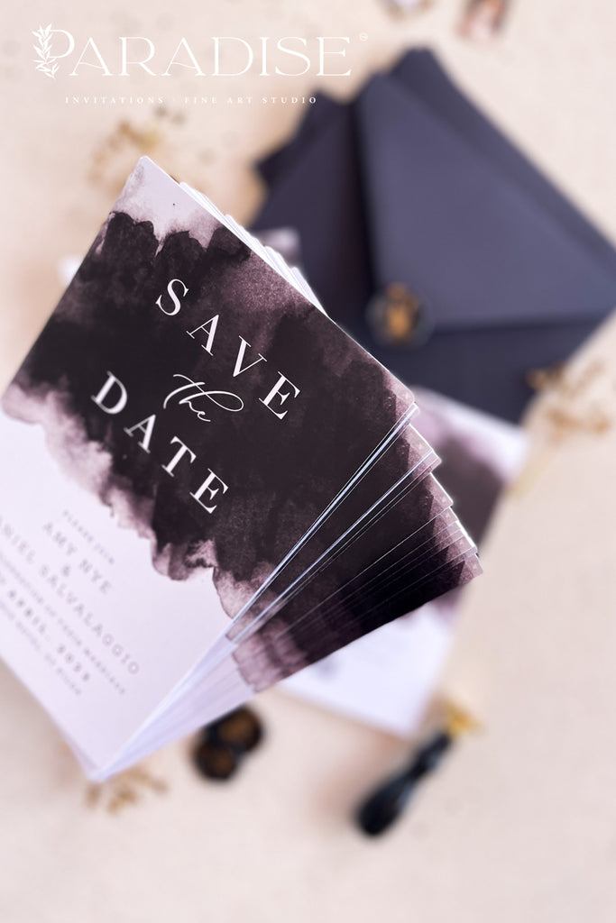 Frances Black and White Save the Date Cards