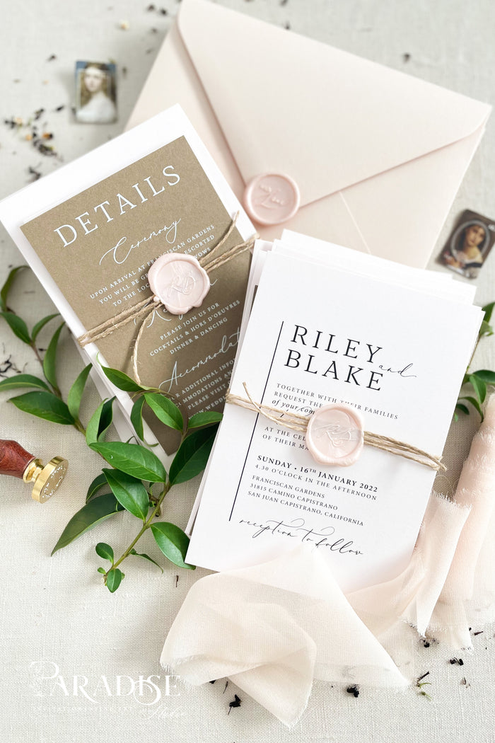 Silas Modern Wedding Invitation Sets