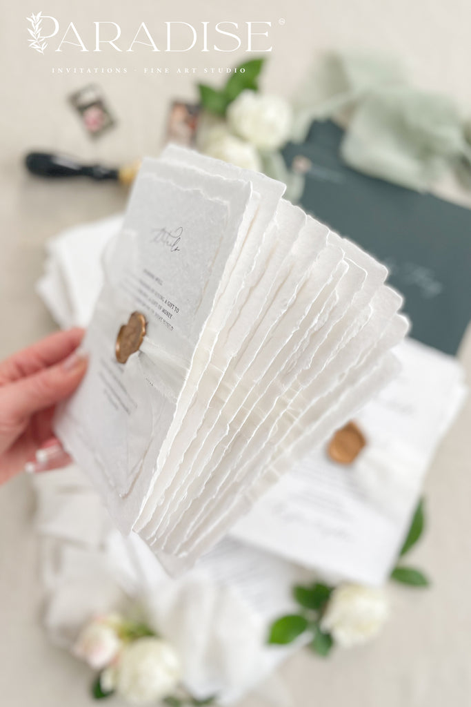 Leonie Handmade Paper Wedding Invitation Sets