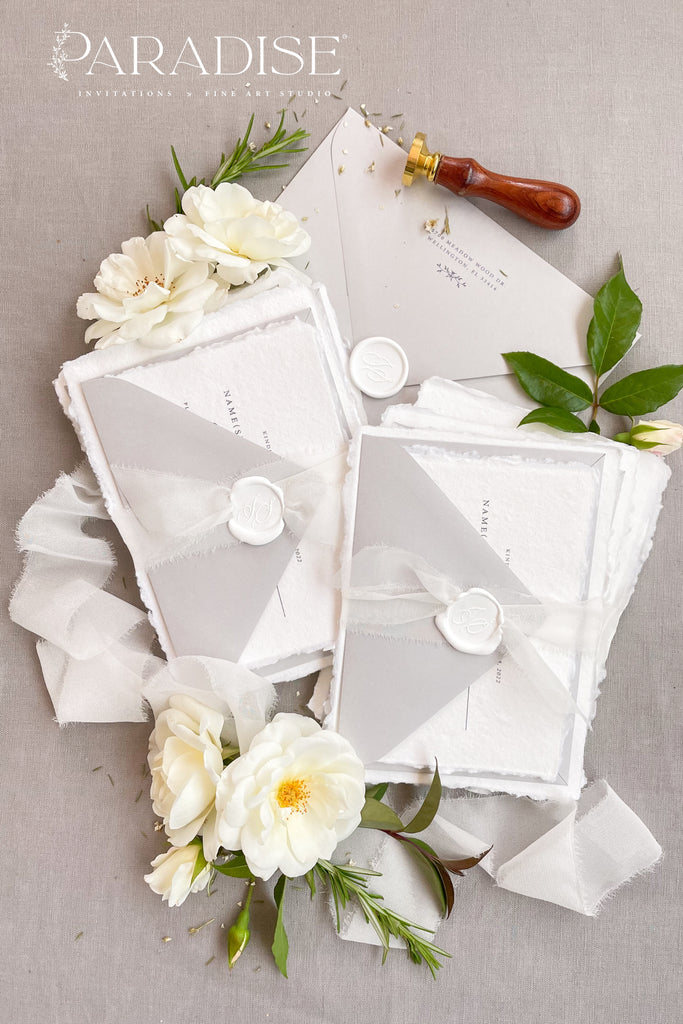 Ophelia Handmade Paper Wedding Invitation Sets