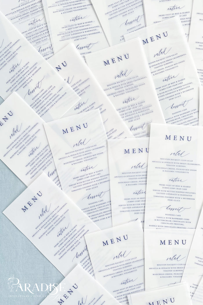 Callen Vellum Wedding Menus