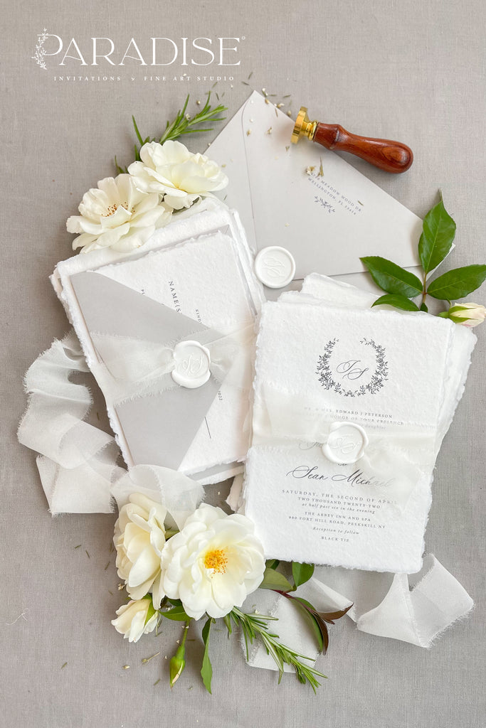 Ophelia Handmade Paper Wedding Invitation Sets