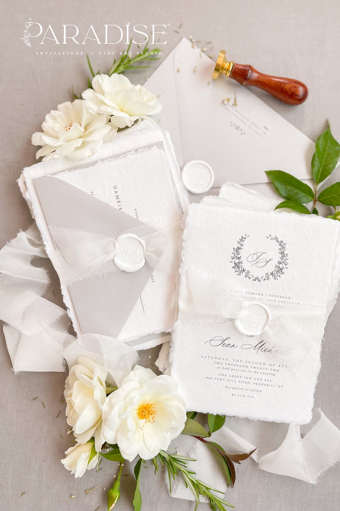 Ophelia Handmade Paper Wedding Invitation Sets