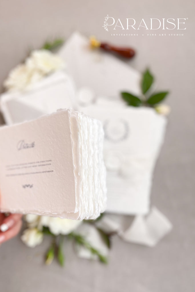 Ophelia Handmade Paper Wedding Invitation Sets