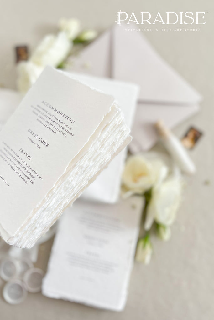 Bella Handmade Paper Wedding Invitation Sets