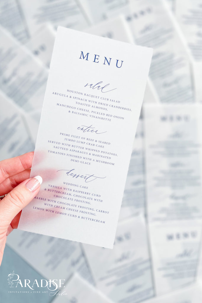 Callen Vellum Wedding Menus