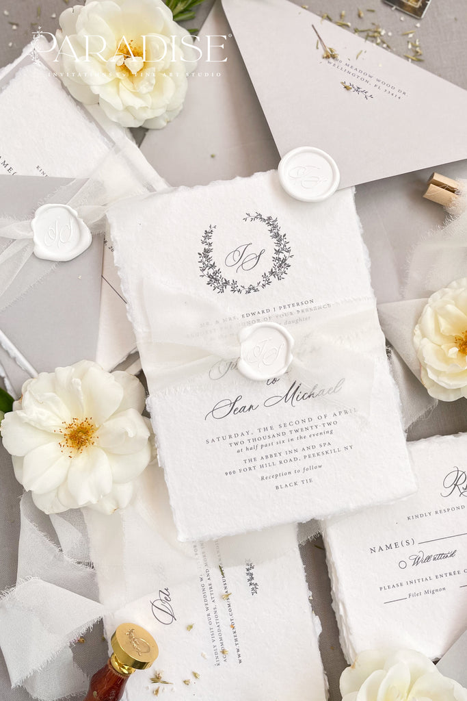 Ophelia Handmade Paper Wedding Invitation Sets