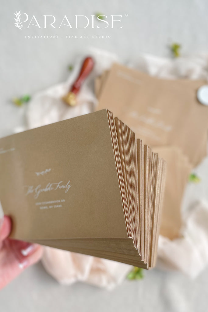 Latte Envelopes and White Ink Printing