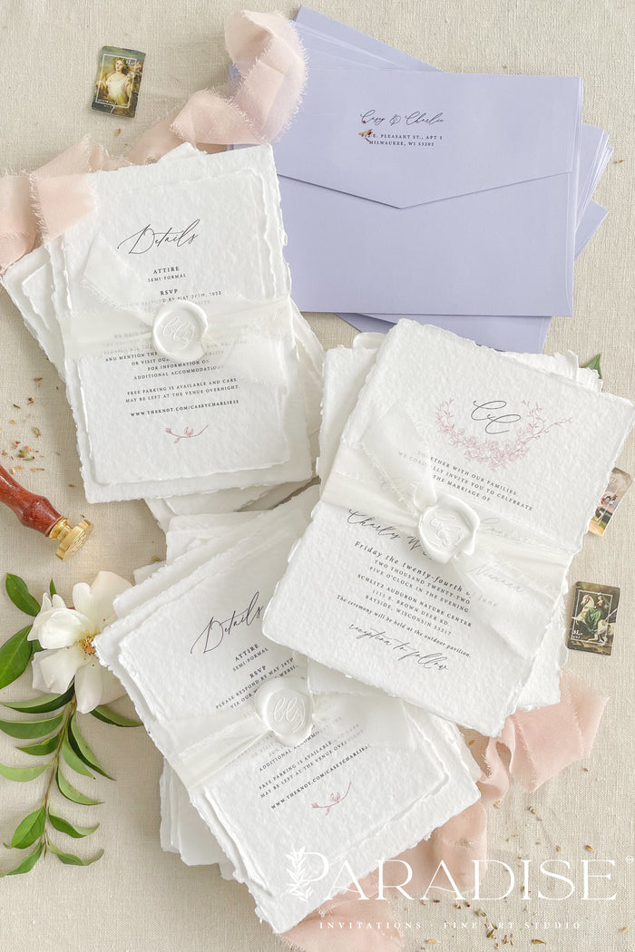 Ilana Handmade Paper Wedding Invitation Sets