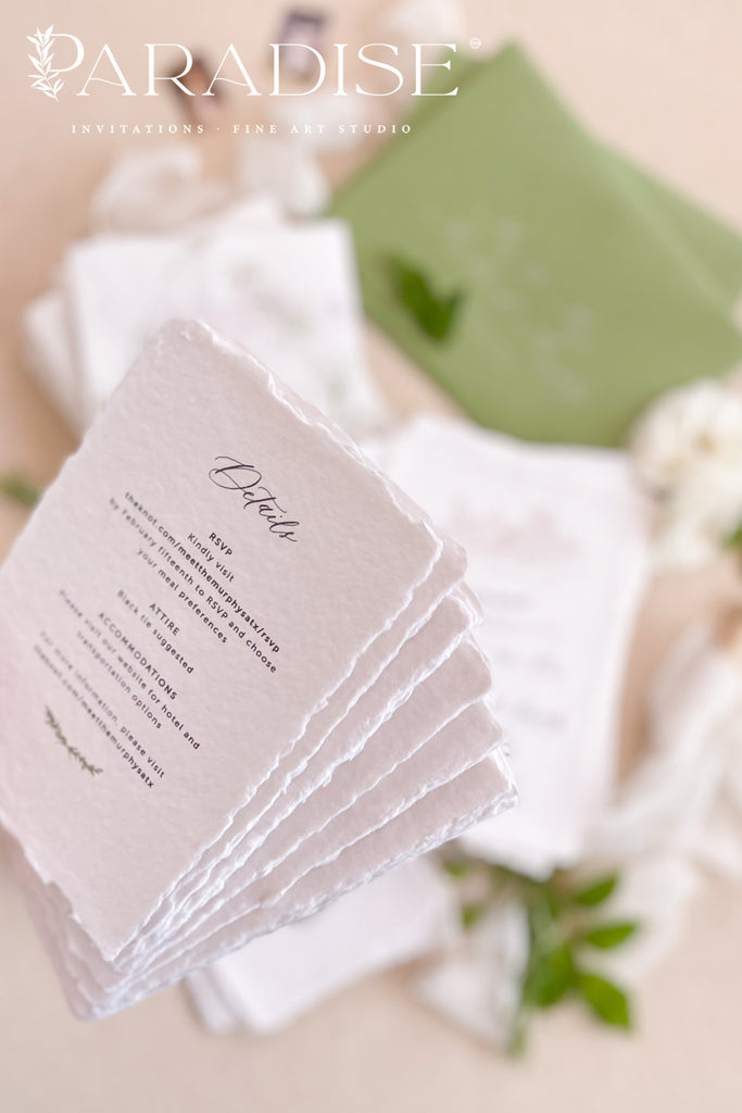 Amabelle Handmade Paper Wedding Invitation Sets