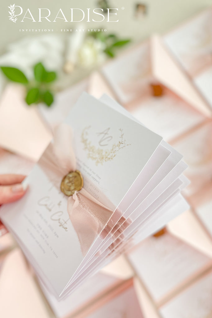 Jewel Monogram Wedding Invitations