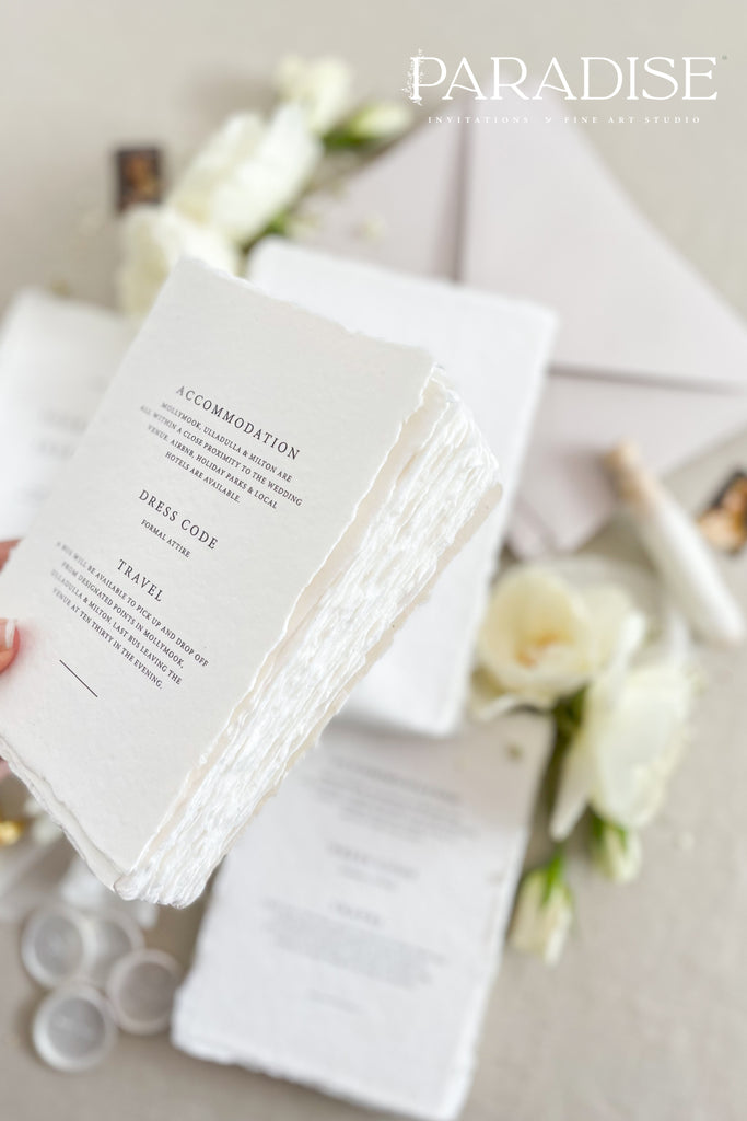 Bella Handmade Paper Wedding Invitation Sets