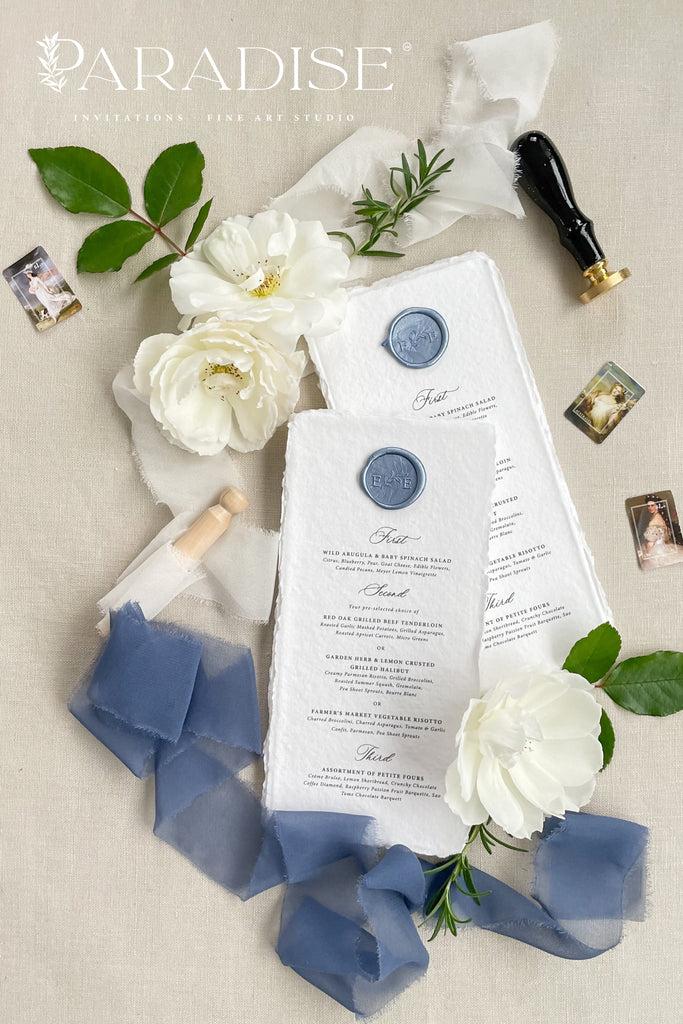 Ninette Handmade Paper Wedding Menus