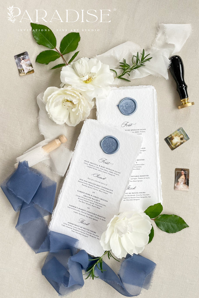 Ninette Handmade Paper Wedding Menus