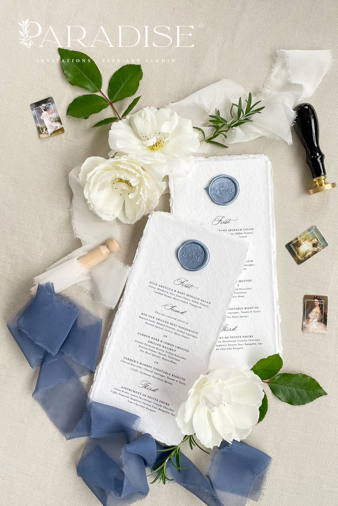 Ninette Handmade Paper Wedding Menus