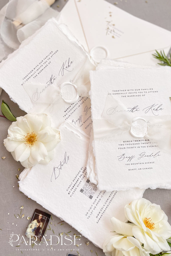 Elianna Handmade Paper Wedding Invitation Sets