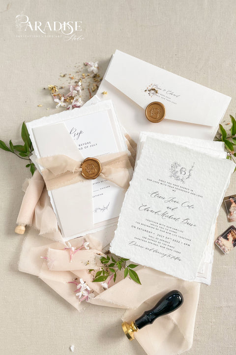Announce your special day with understated elegance and personal charm. This earthen neutral wedding stationery collection is crafted to celebrate your love story with a refined, organic feel. Each invitation is a personalised handmade invite, featuring your unique details on our premium, artisan paper. The soft, neutral tones create a timeless and tranquil aesthetic, perfectly complemented by the gentle hue of the "Natural" accent color.