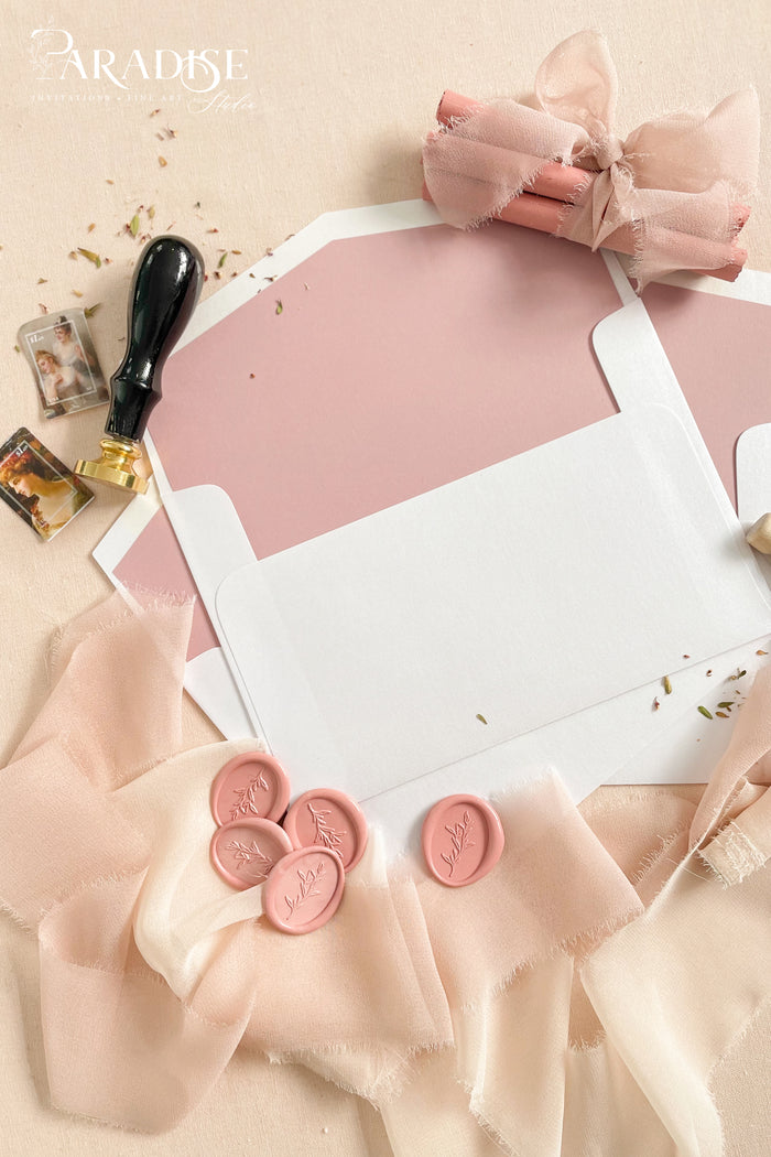 White Envelopes and Dusty Pink Envelope Liners