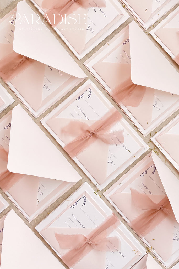 Sabrina Silk Ribbon Wedding Invitation Sets